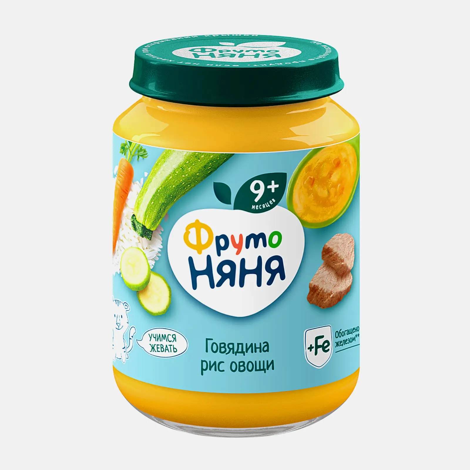 Изображение товара Детское пюре Говядина-рис-овощи 190г Фрутоняня для детей от 9 месяцев