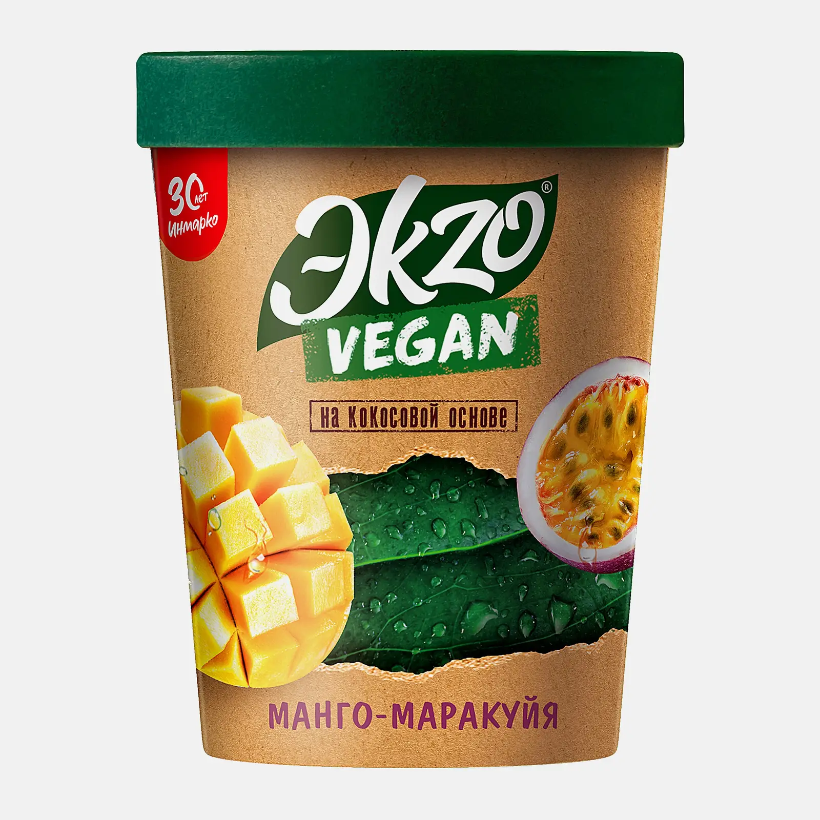 Замороженный десерт Манго-Маракуйя на кокосовой основе Экзо Vegan 270г