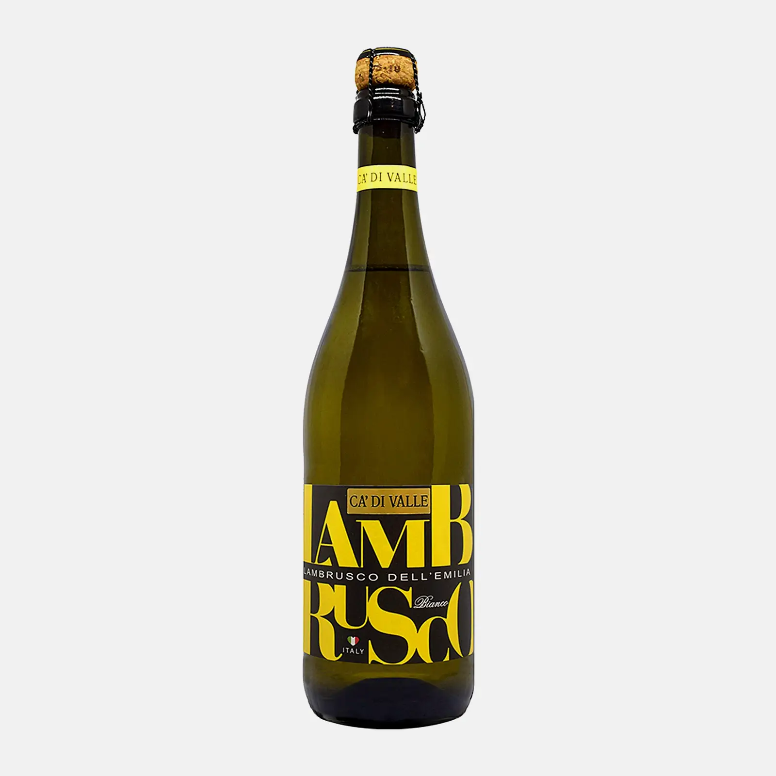 Вино игристое Lambrusco Ca di Valle белое полусладкое 9.5% 750мл