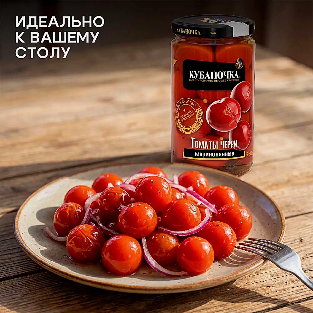 Томаты маринованные Черри Кубаночка 360г - фото 2 Томаты маринованные Черри Кубаночка 360г - фото 2