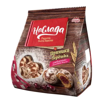 Изображение товара Пряники Терешка имбирные с вишней Наслада 380г