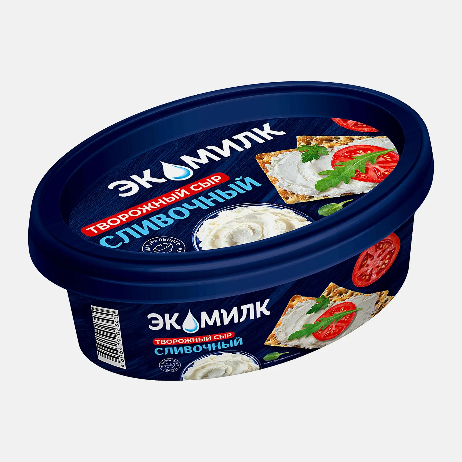 Изображение товара Сыр творожный Экомилк сливочный 60% 120г натуральный для бутербродов и закусок