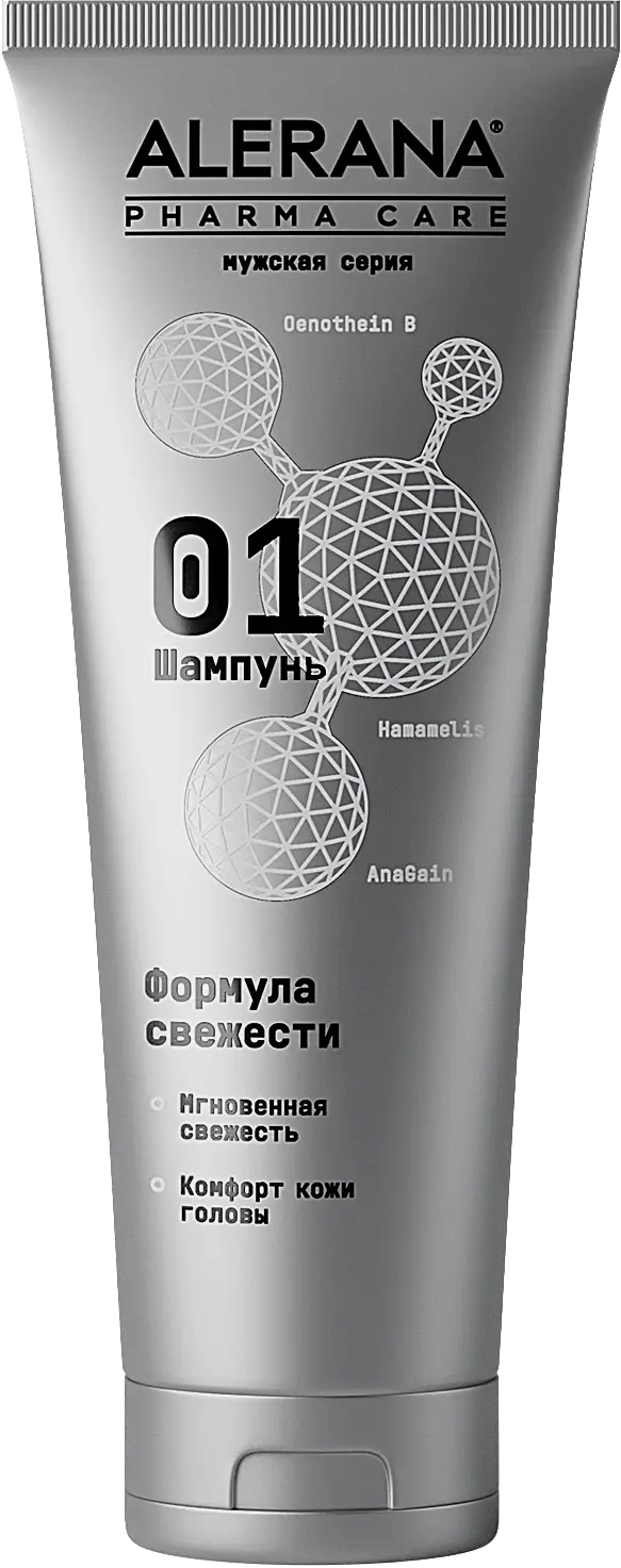 Шампунь для волос Alerana Pharma Care формула свежести мужской 260мл