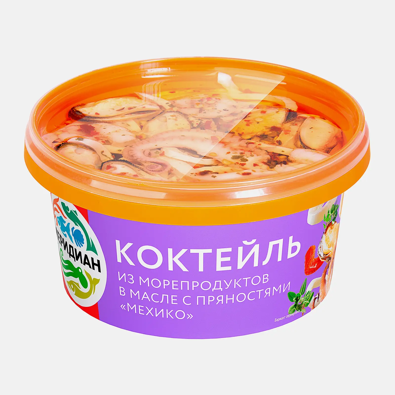 Изображение товара Коктейль из морепродуктов Производственно-Коммерческое Предприятие Меридиан Мехико 430г