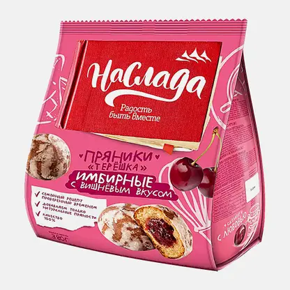 Пряники Терешка имбирные с вишней Наслада 380г