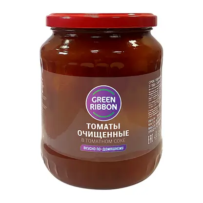 Изображение товара Томаты очищенные Green Ribbon 680г