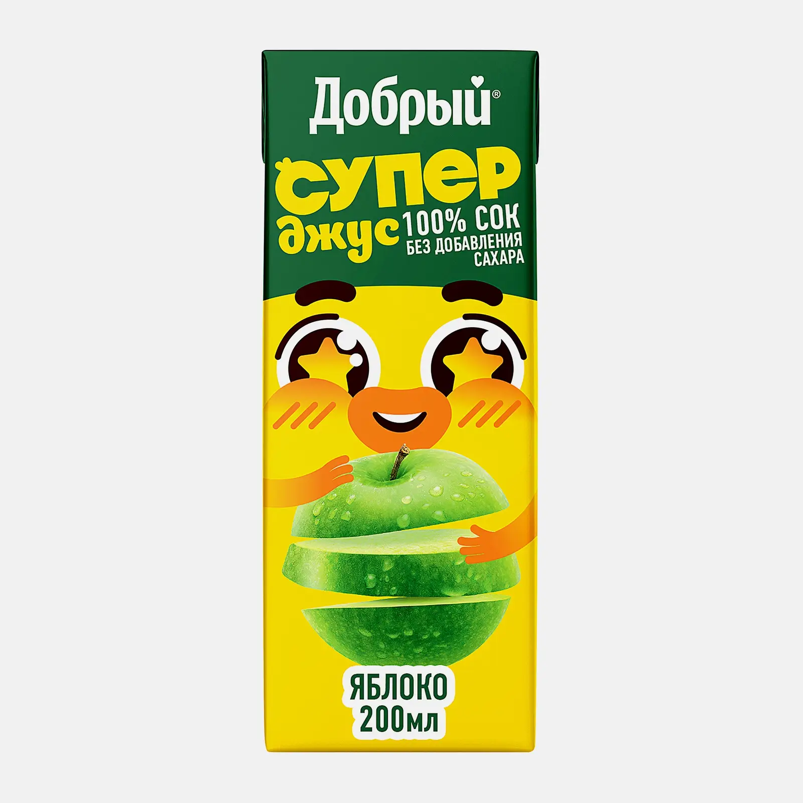 Изображение товара Детский яблочный сок Добрый Active kid 200 мл с витаминами для малышей