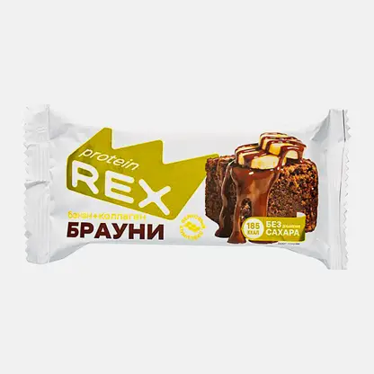 Пирожное протеиновое Брауни банановое с коллагеном Proteinrex 50г