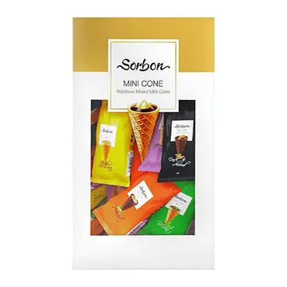 Изображение товара Конфеты мини-рожки ассорти Радуга Sorbon 200г