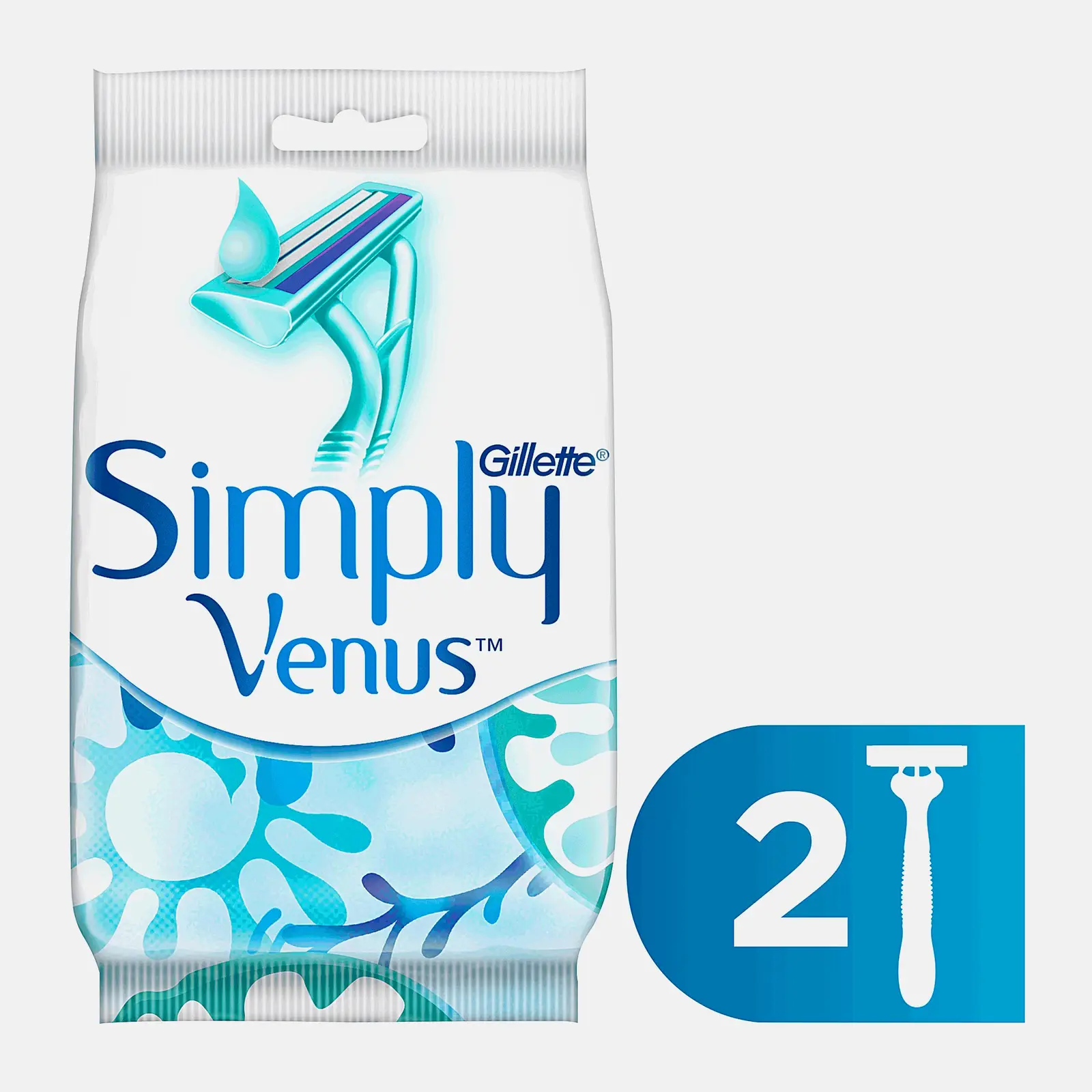 Одноразовый бритвенный станок Gillette Venus Simply 2 женская 2шт - фото 7