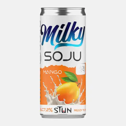 Газированный спиртной напиток со вкусом манго Stun Milky Soju 7.2% 250мл
