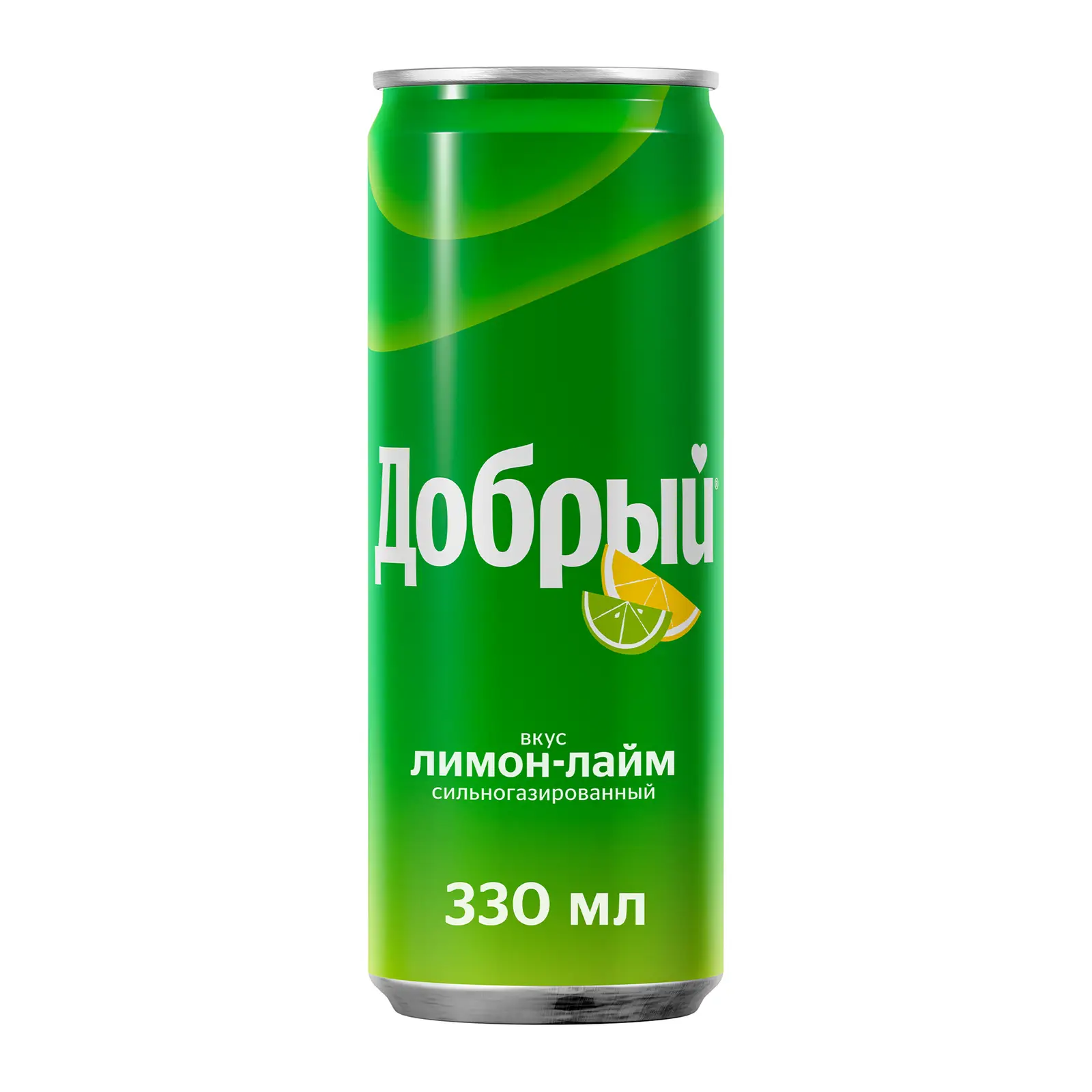 Изображение товара Газированный напиток Добрый Лимон-лайм 330 мл со вкусом лимона и лайма