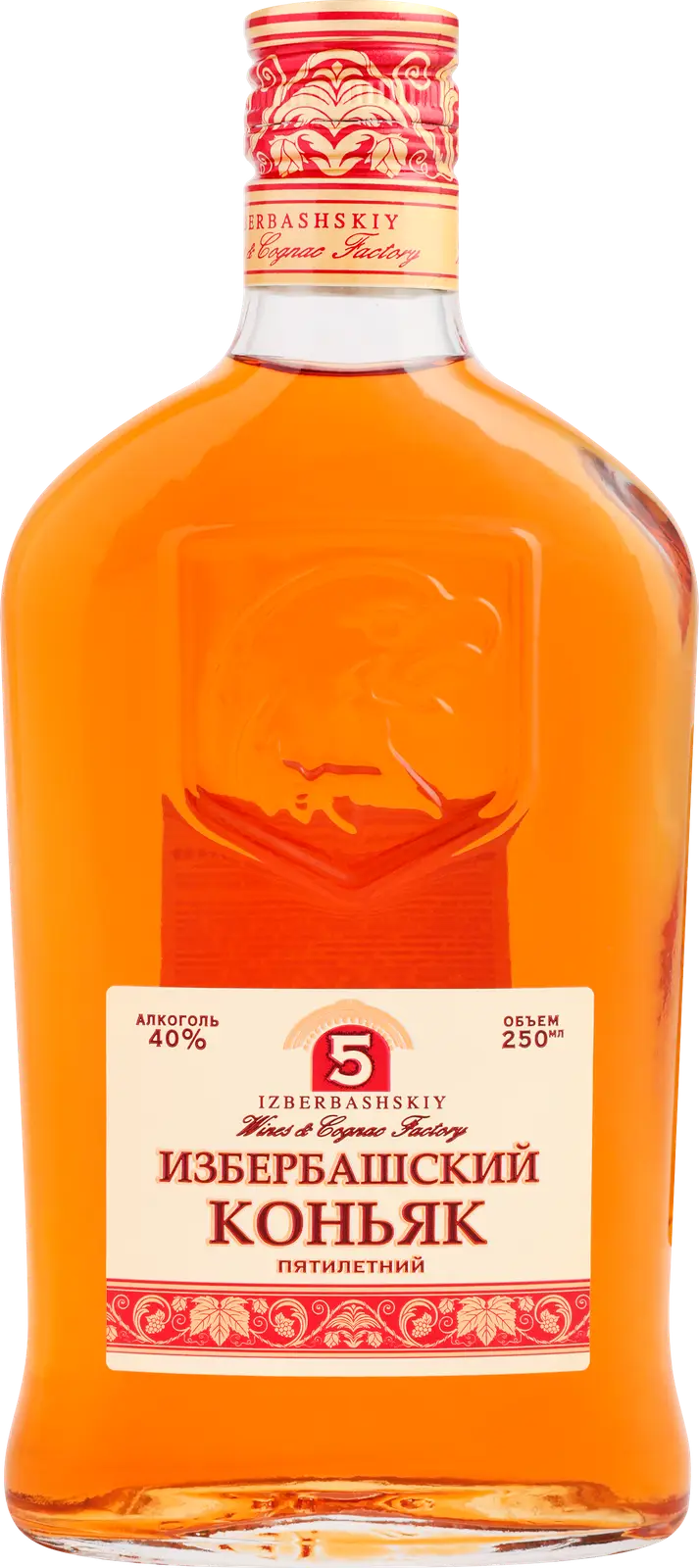 Изображение товара Коньяк Избербаш 5 лет 40% в стеклянной бутылке 250мл