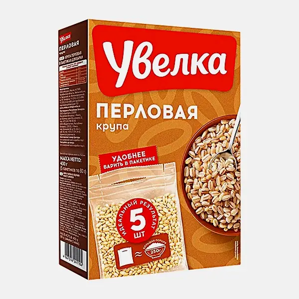 Крупа Увелка Перловая 5пак*80г - фото 2
