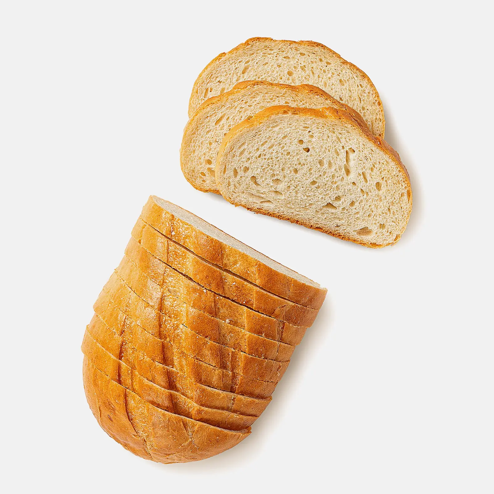 Изображение товара Нарезанный батон Черемушки 400 г свежий хлеб высшего сорта