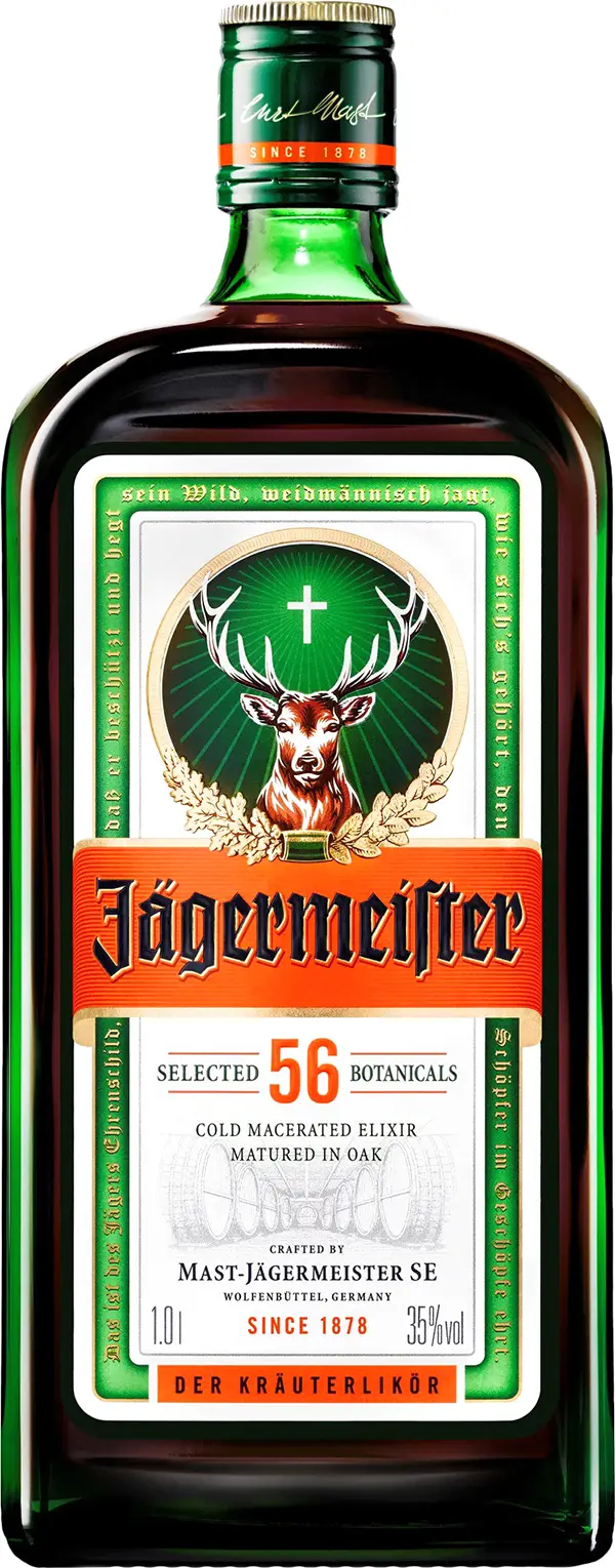 Ликер Jagermeister десертный 35% 1л — в каталоге на сайте сети Магнит |  Краснодар