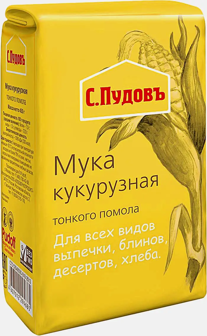 Мука С.Пудовъ Кукурузная 450г Мука С.Пудовъ Кукурузная 450г