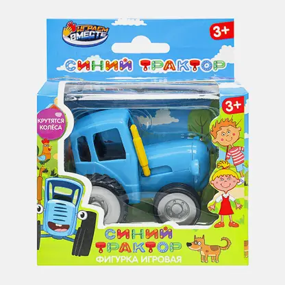 Фигурка Играем вместе Синий трактор 6см