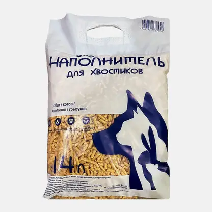 Наполнитель для кошек Для хвостиков древесный 14л