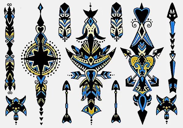 Временные татуировки Три татушки код 44