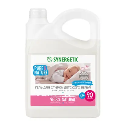Изображение товара Гель для стирки Synergetic детского белья 2.75л