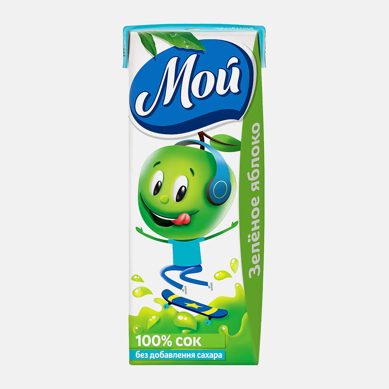 Изображение товара Сок Мой зеленое яблоко осветленный 200мл