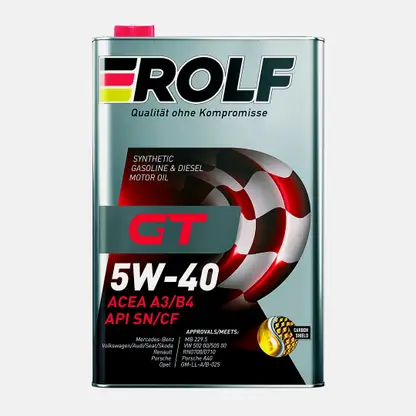 Масло синтетическое Rolf Gt Sae 5W-40 API SN/CF 1л