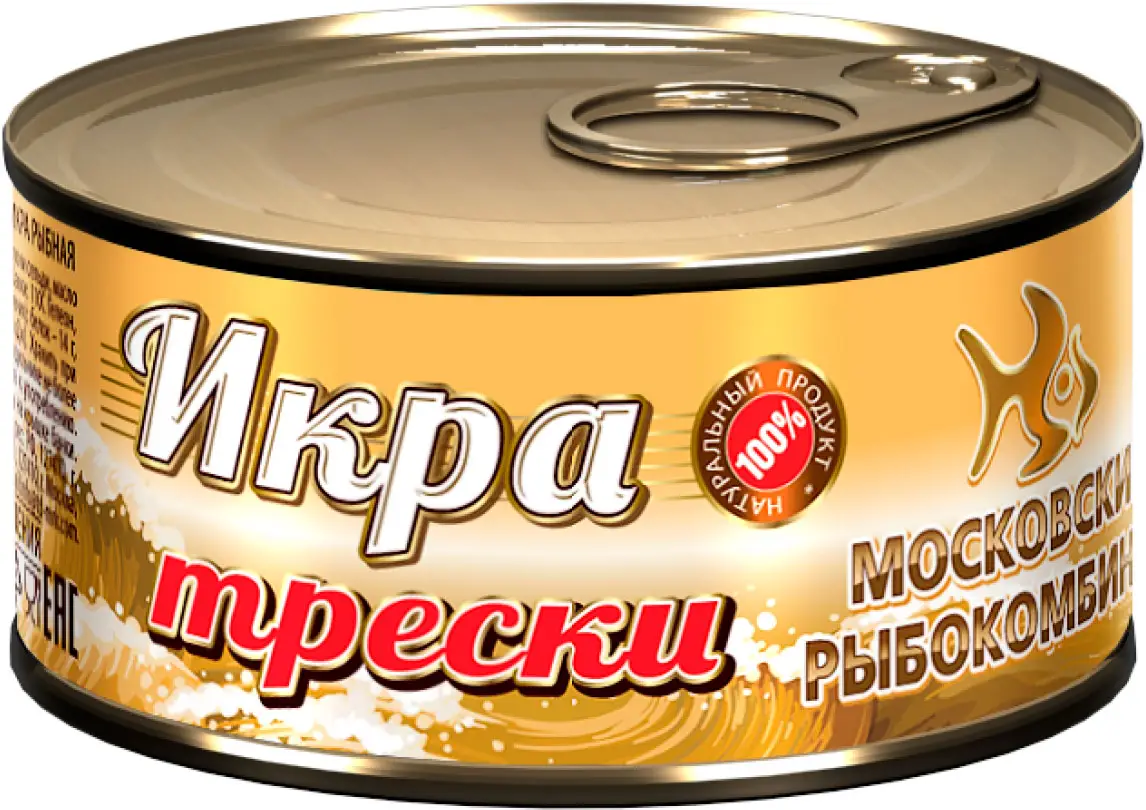 Икра трески Московский рыбокомбинат 130г - Магнит-Продукты