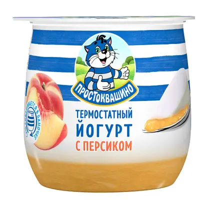 Изображение товара Йогурт Простоквашино термостатный персик 3.4% 160г
