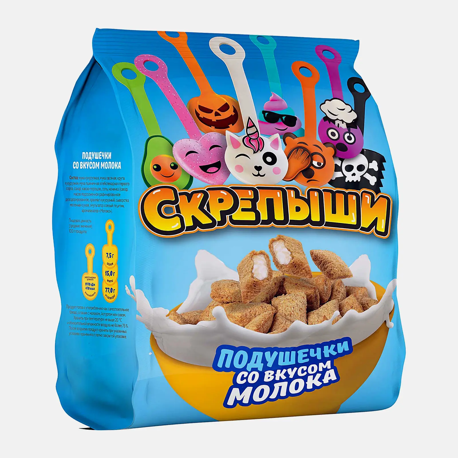 Подушечки Скрепыши с молочным вкусом 150г