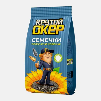 Семена подсолнечника полосатые солёные Крутой Окер 220г