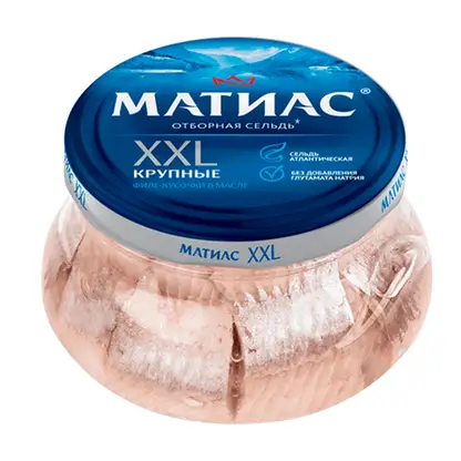 Изображение товара Сельдь Матиас Оригинал филе-кусочки 260г