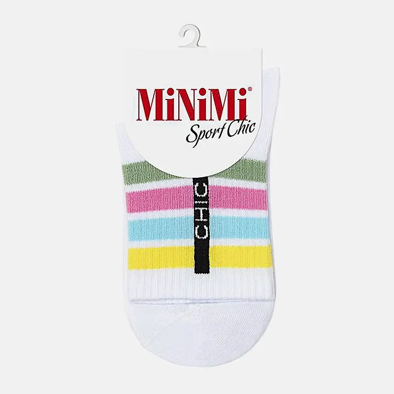 Женские носки белые р.35-38 Minimi Sport Chic 4304