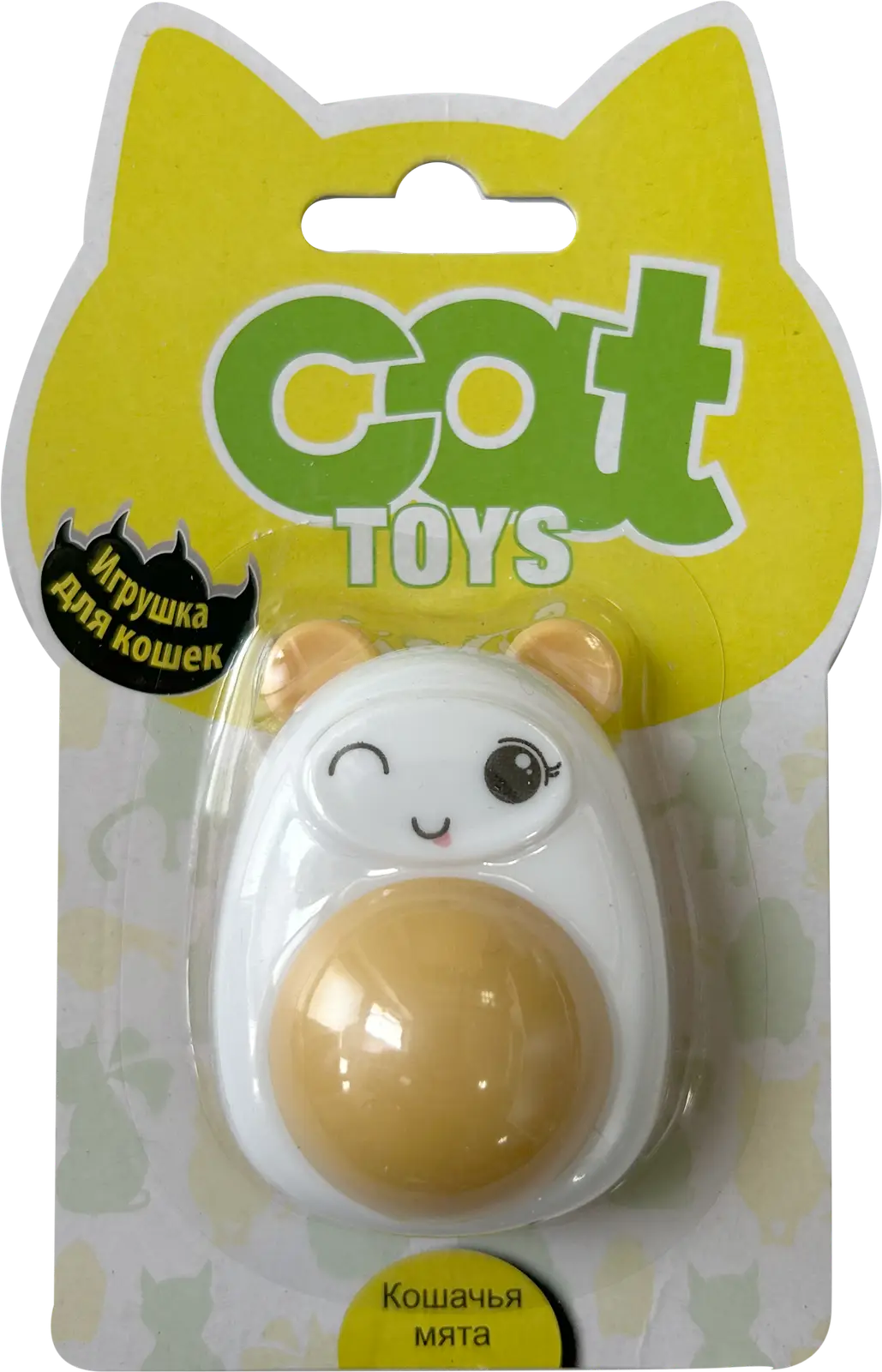 Игрушка для кошек Мятный шарик на липучке