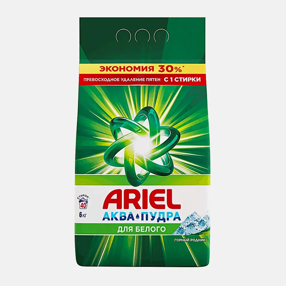Стиральный порошок Ariel Автомат Горный родник/Аква Пудра 6кг