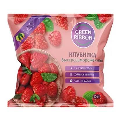 Изображение товара Клубника Green Ribbon быстрозамороженная 300г