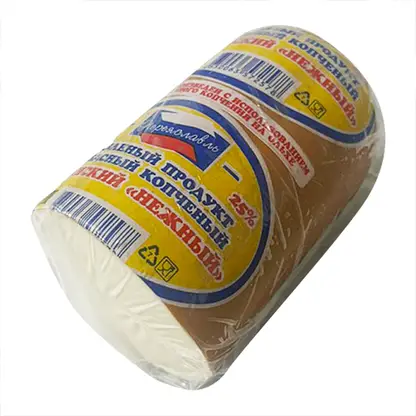 Изображение товара Плавленый продукт Рязанский колбасный копченый 25% 300г Изображение товара Плавленый продукт Рязанский колбасный копченый 25% 300г