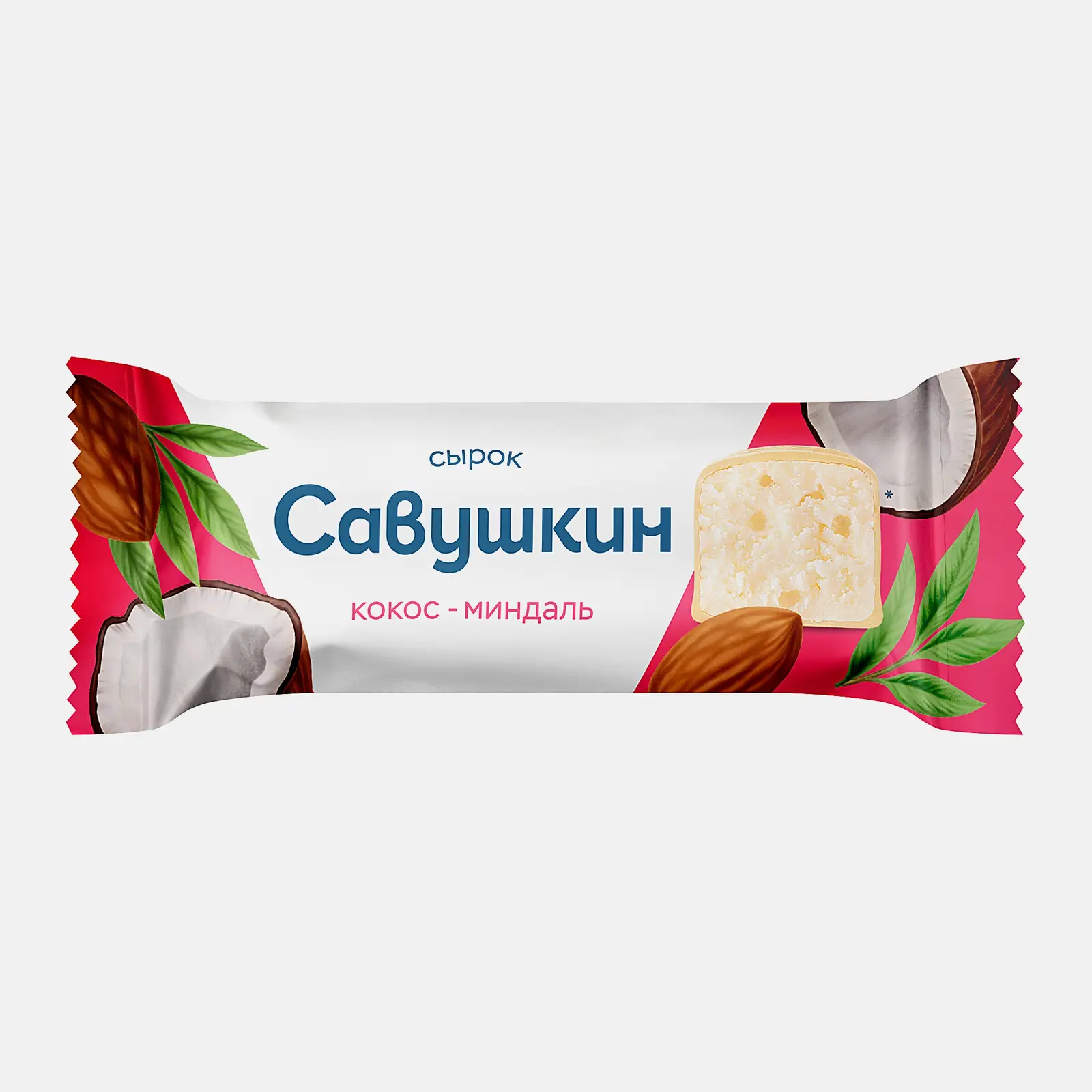 Сырок творожный Савушкин Кокос-миндаль 20% 40г