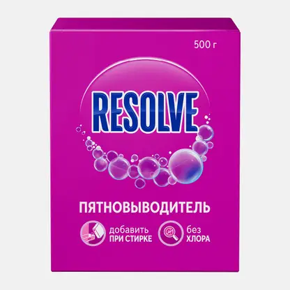 Пятновыводитель и отбеливатель Vanish/Resolve порошкообразный 500г
