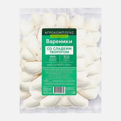 Вареники Агрокомплекс со сладким творогом 450г