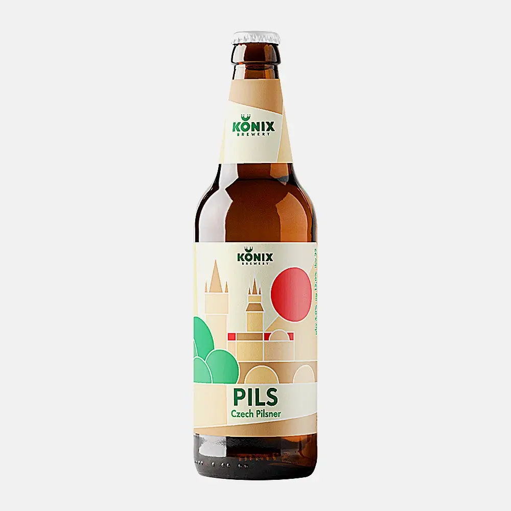 Пиво Konix Czechpilsner светлое фильтрованное пастеризованное 5% 450мл