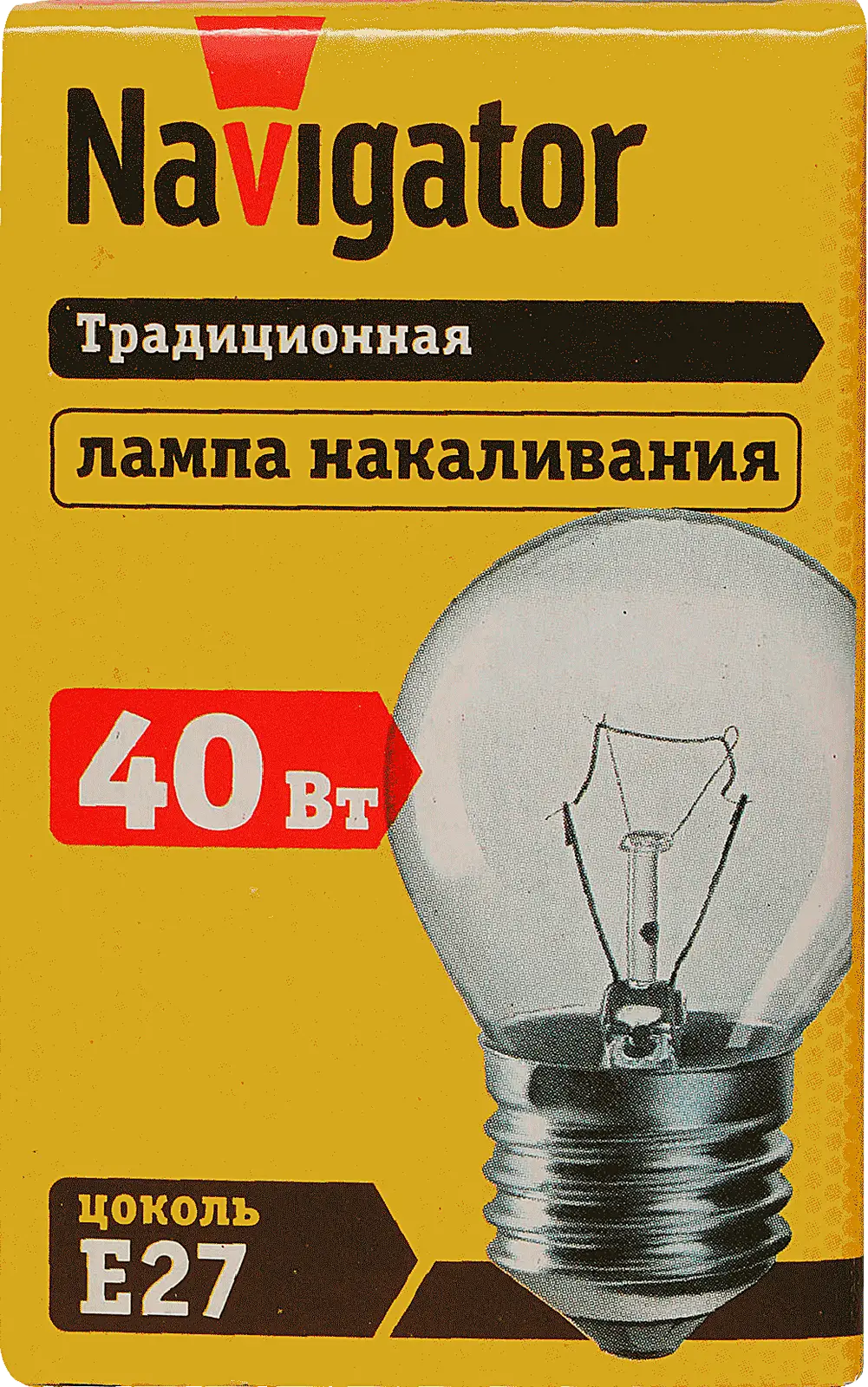 Лампа накаливания Navigator шар 40Вт Е27 прозрачный - фото 3
