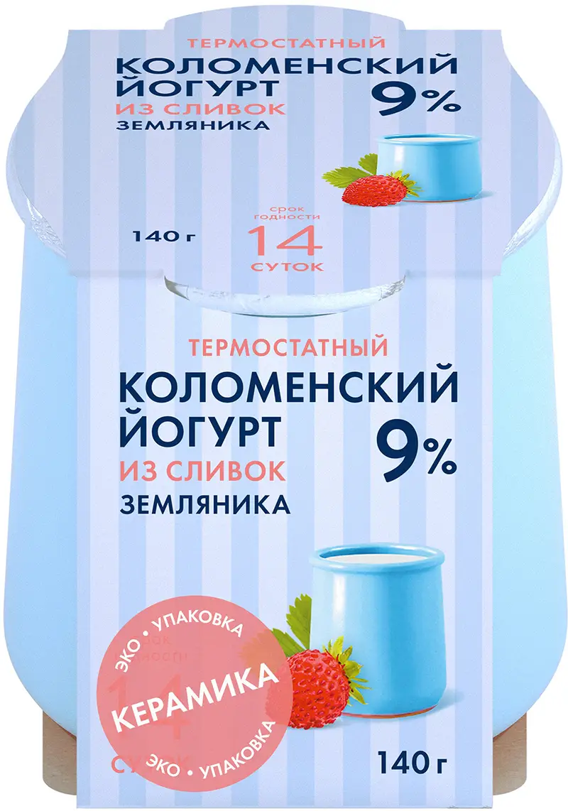 Йогурт Коломенский термостатный Земляника 5% 140г — в каталоге на сайте  сети Магнит | Краснодар