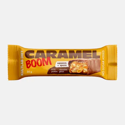 Батончик протеиновый карамель и арахис Kultlab Diet Caramel Boom 40г