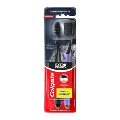 Изображение товара Зубная щетка Colgate Extra Density средней жесткости 2шт