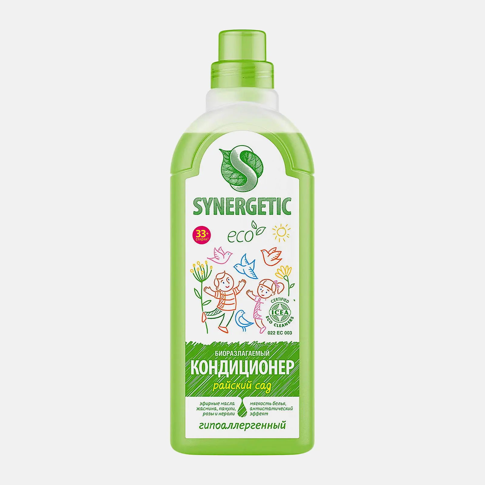 Изображение товара Кондиционер для белья Synergetic Райский сад 1л гипоаллергенный биоразлагаемый