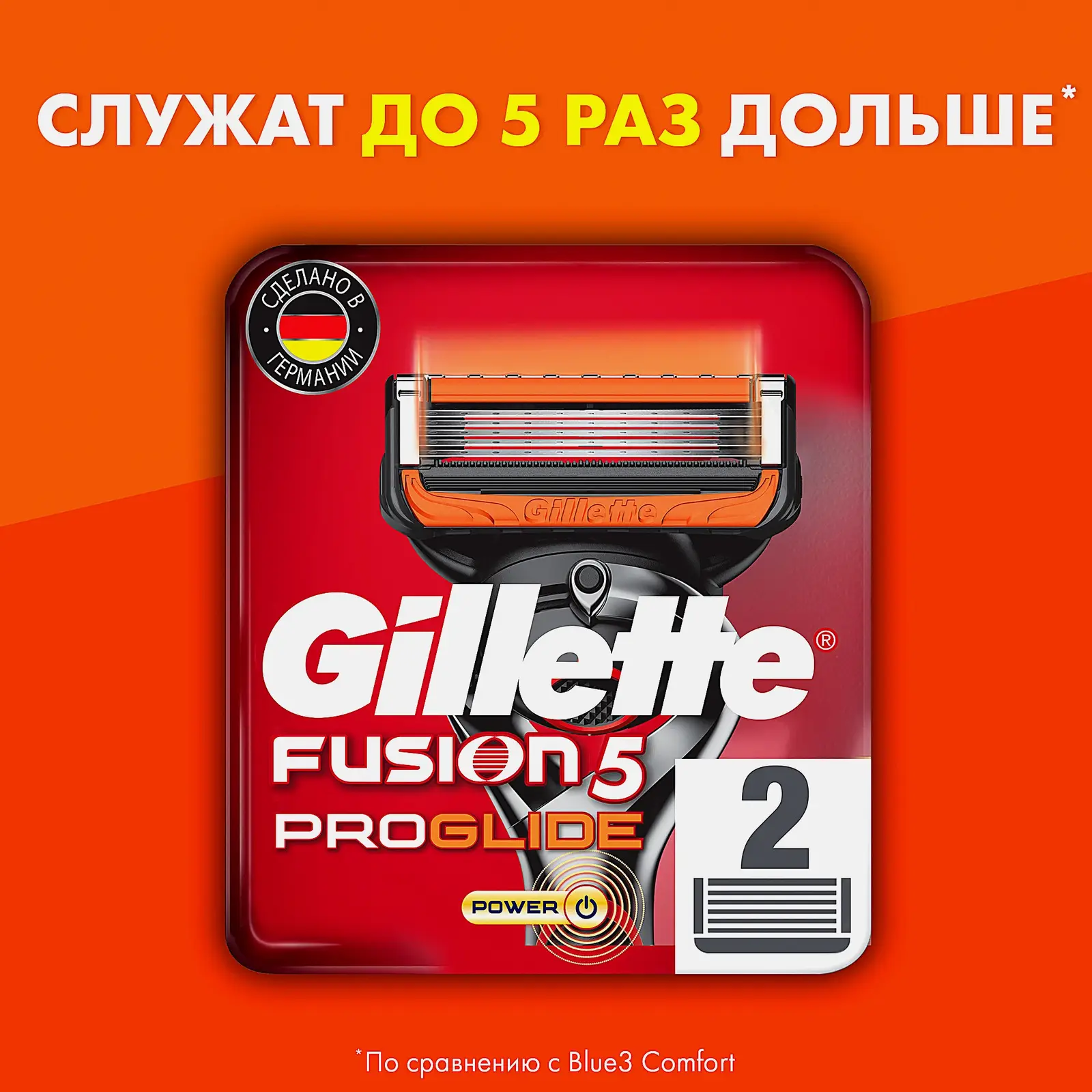 Кассеты для бритья Gillette Fusion 5 ProGlide Power 2шт