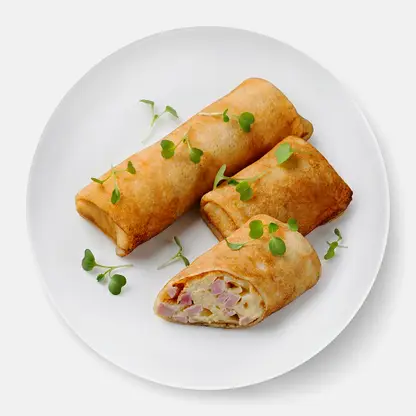 Блины с ветчиной и сыром