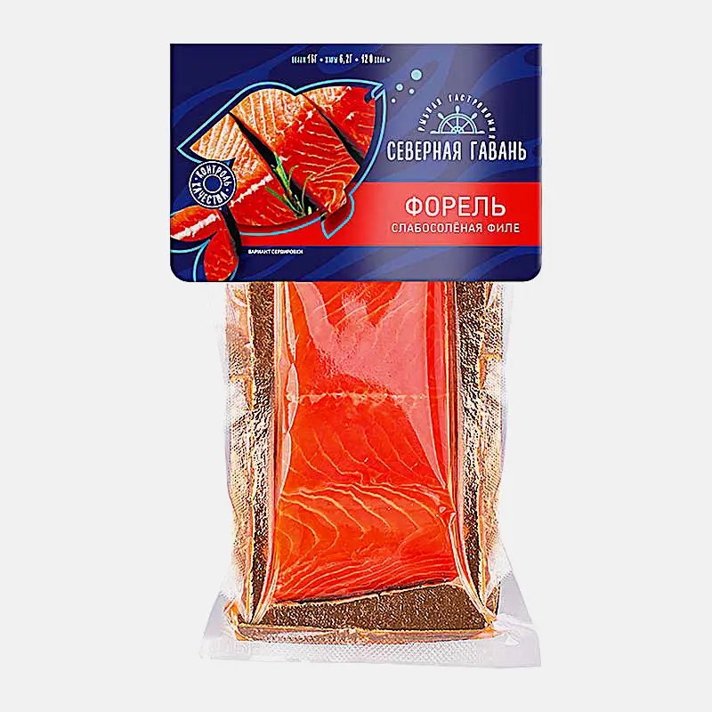 Изображение товара Слабосоленая форель Северная Гавань 180г - натуральный вкус, удобная упаковка
