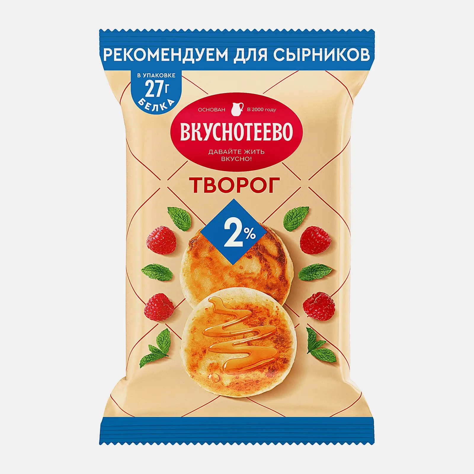 Творог Вкуснотеево 2% 180г Творог Вкуснотеево 2% 180г